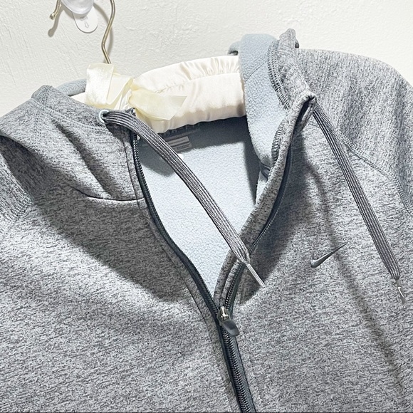 NIKE THERMA FIT ALL TIME HOODIE Gray Full Zip - Picture 3 of 7